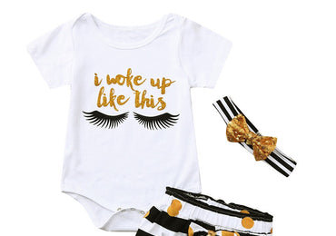 Summer Baby Girl Set - I Woke Up Like This