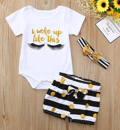 Summer Baby Girl Set - I Woke Up Like This